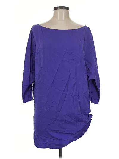 Pre-owned Elizabeth And James 3/4 Sleeve Top Purple Boatneck Tops