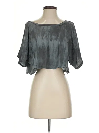 Pre-owned Elizabeth And James 3/4 Sleeve T-shirt In Gray