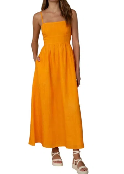 Elizabeth And James Abigail Dress In Apricot In Beige
