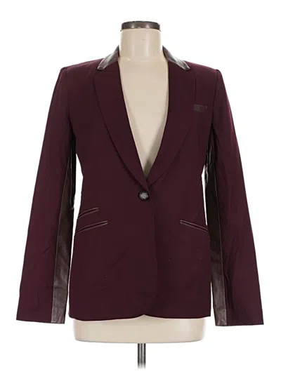 Pre-owned Elizabeth And James Blazer Jacket In Burgundy