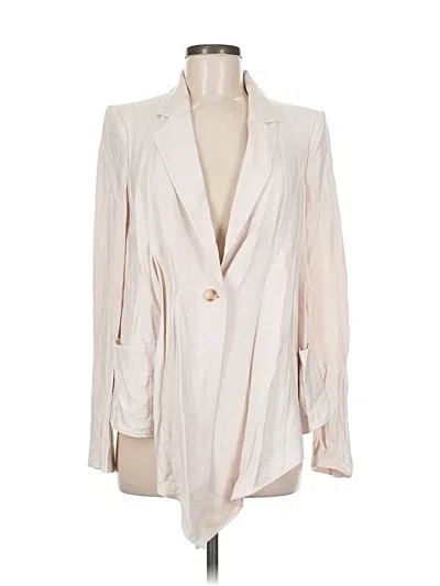 Pre-owned Elizabeth And James Blazer Jacket In White