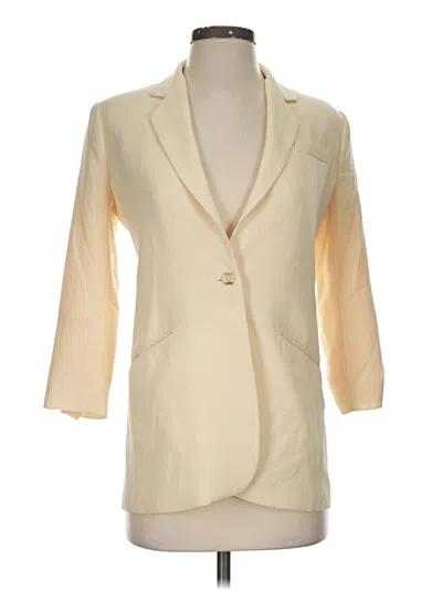 Pre-owned Elizabeth And James Blazer Jacket In White