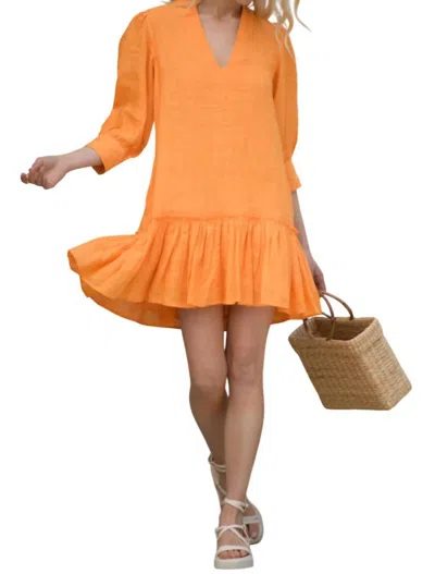 Elizabeth And James Chloe Dress In Apricot In Beige
