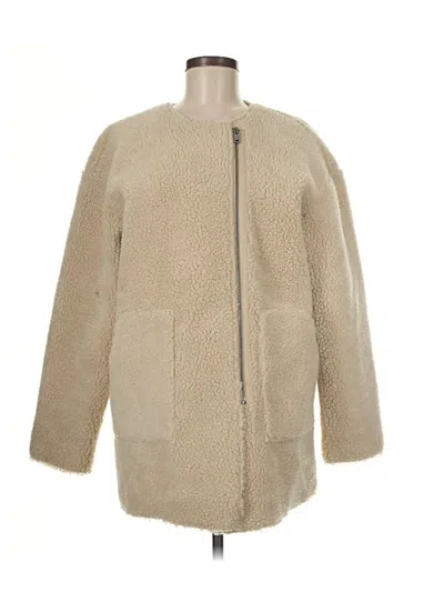 Pre-owned Elizabeth And James Faux Fur Jacket In Ivory