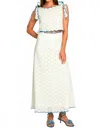 Elizabeth And James Frannie Skirt In White Eyelet In Multi
