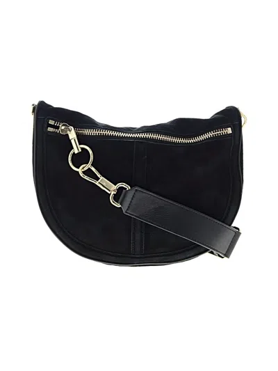 Pre-owned Elizabeth And James Leather Crossbody Bag In Black