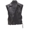 Elizabeth And James Leather Wrapped Square Stud Vest Jacket In Black