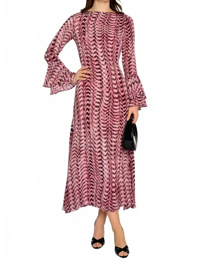 Elizabeth And James Lennon Dress In Abstract Zig Zag In Red