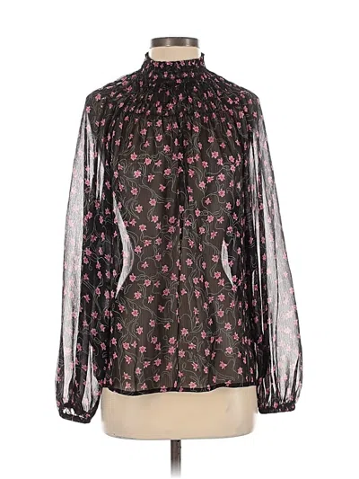 Pre-owned Elizabeth And James Long Sleeve Blouse In Black
