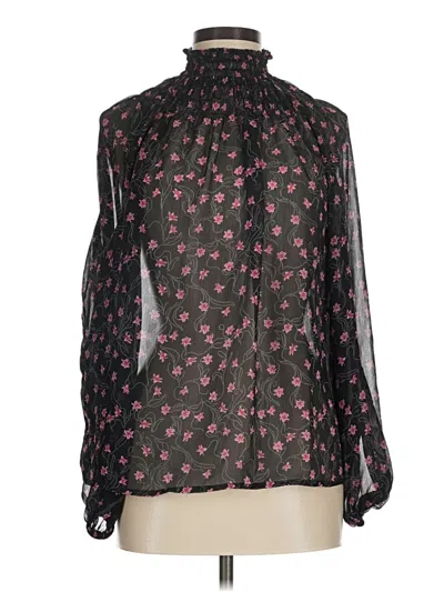 Pre-owned Elizabeth And James Long Sleeve Blouse In Black