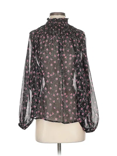 Pre-owned Elizabeth And James Long Sleeve Blouse In Black
