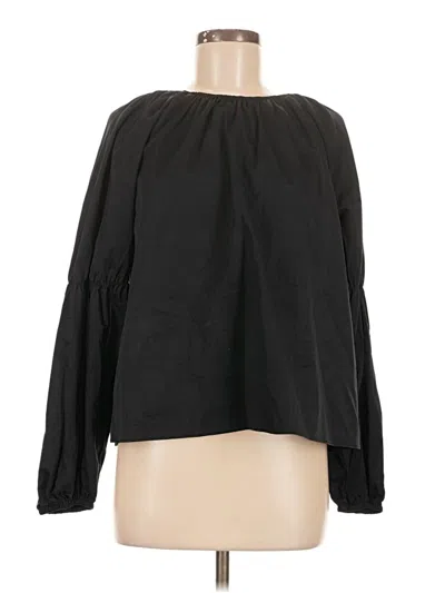 Pre-owned Elizabeth And James Long Sleeve Blouse In Black