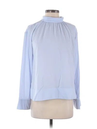 Pre-owned Elizabeth And James Long Sleeve Blouse In Blue