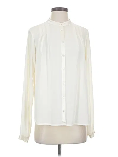 Pre-owned Elizabeth And James Long Sleeve Blouse In Ivory