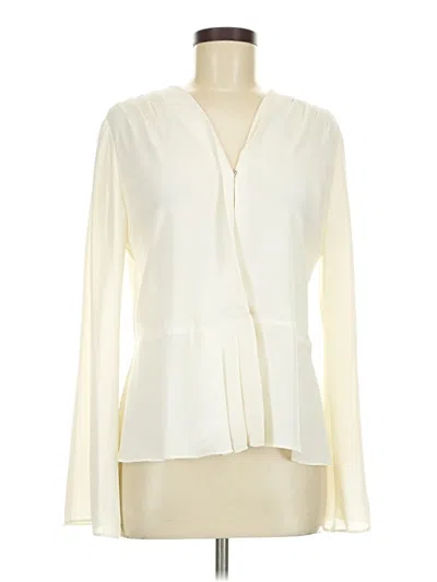 Pre-owned Elizabeth And James Long Sleeve Blouse In Ivory
