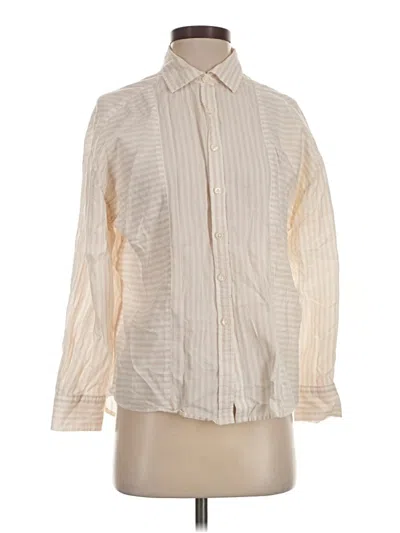Pre-owned Elizabeth And James Long Sleeve Blouse In Ivory