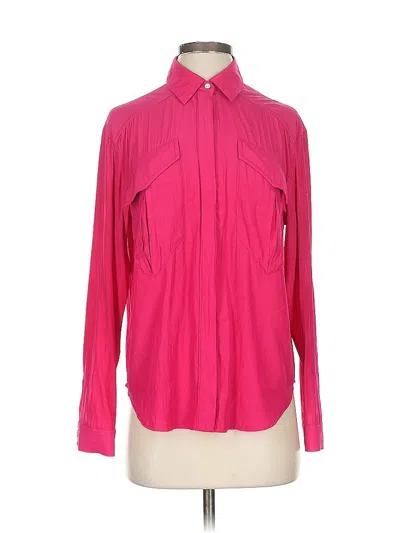 Pre-owned Elizabeth And James Long Sleeve Blouse In Pink