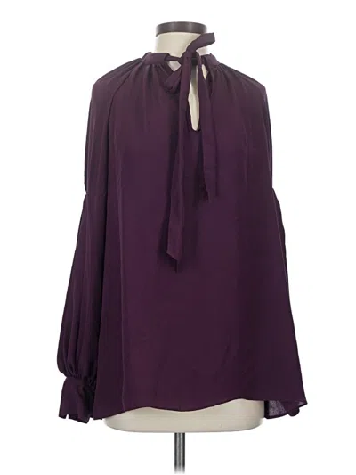 Pre-owned Elizabeth And James Long Sleeve Blouse In Purple
