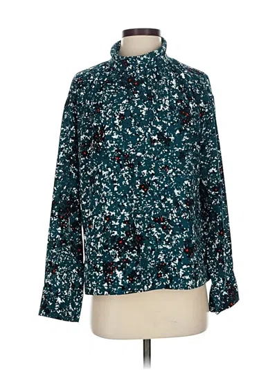 Pre-owned Elizabeth And James Long Sleeve Blouse In Teal