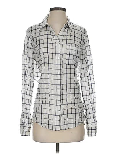 Pre-owned Elizabeth And James Long Sleeve Blouse In White