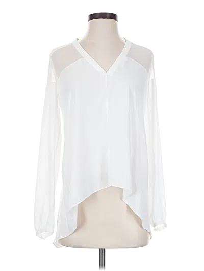 Pre-owned Elizabeth And James Long Sleeve Blouse In White