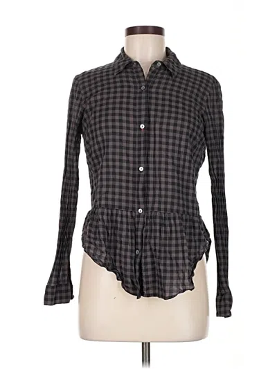 Pre-owned Elizabeth And James Long Sleeve Button Down Shirt In Black