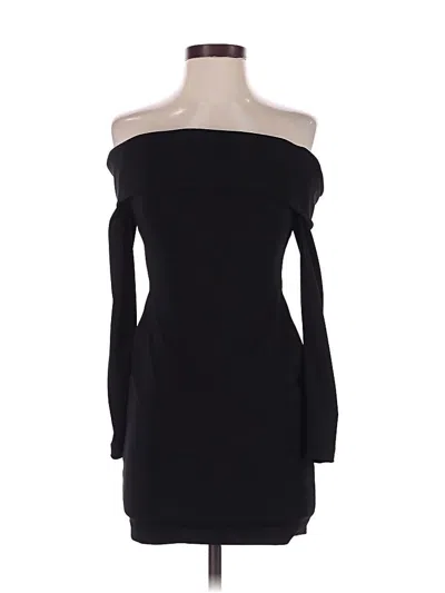 Pre-owned Elizabeth And James Long Sleeve Top Black Strapless Neckline Tops