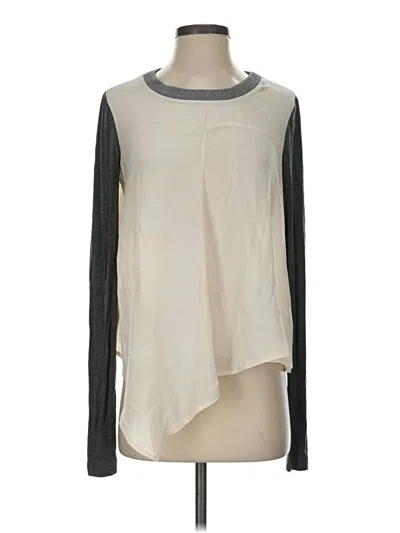 Pre-owned Elizabeth And James Long Sleeve Top Gray Crew Neck Tops