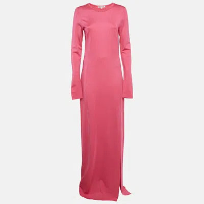Pre-owned Elizabeth And James Pink Jersey Maxi Dress L