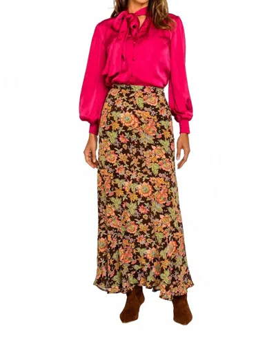 Elizabeth And James Serena Skirt In Wallflower Brown In Multi