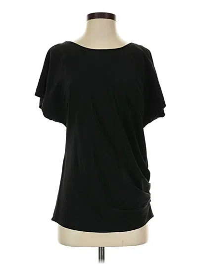 Pre-owned Elizabeth And James Short Sleeve Blouse In Black
