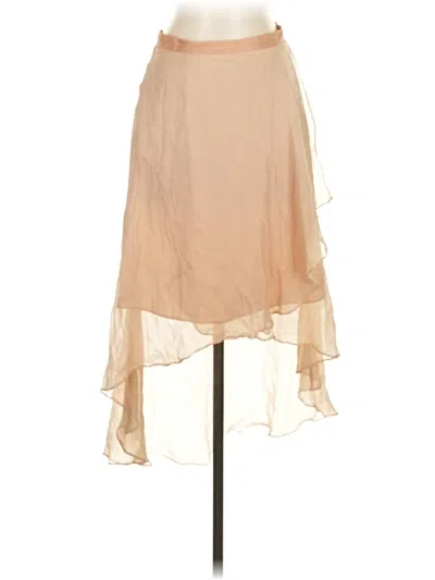 Elizabeth And James Silk Skirt In Brown