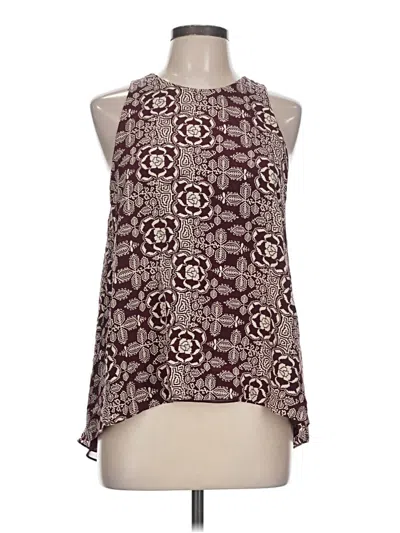 Pre-owned Elizabeth And James Sleeveless Blouse In Burgundy