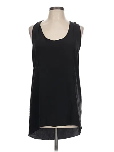 Pre-owned Elizabeth And James Sleeveless Silk Top Black Scoop Neck Tops