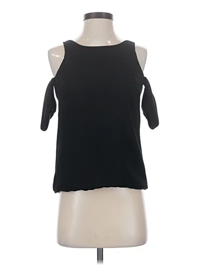 Pre-owned Elizabeth And James Sleeveless Top Black Cold Shoulder Neckline Tops