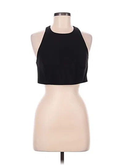 Pre-owned Elizabeth And James Sleeveless Top Black Halter Neckline Tops