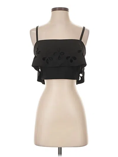 Pre-owned Elizabeth And James Sleeveless Top Black Strapless Neckline Tops