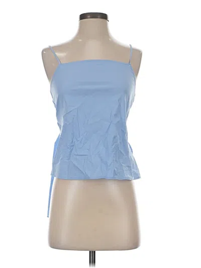 Pre-owned Elizabeth And James Sleeveless Top Blue Strapless Neckline Tops