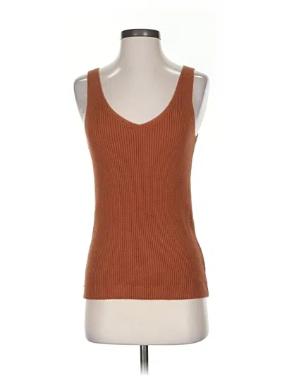 Pre-owned Elizabeth And James Sleeveless Top Brown Scoop Neck Tops