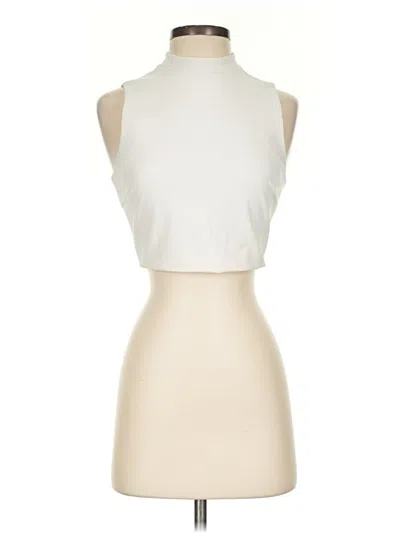 Pre-owned Elizabeth And James Sleeveless Top Ivory Halter Neckline Tops