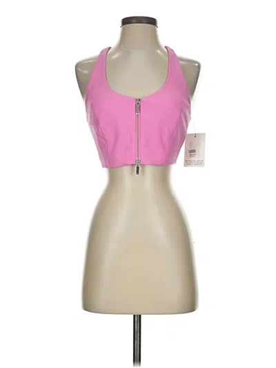 Elizabeth And James Sleeveless Top Pink Halter Neckline Tops