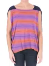 Elizabeth And James Space Sky Womens Knit Hi-low Pullover Top In Pink