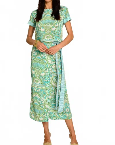 Elizabeth And James Tess Tee In Damask Pool In Green