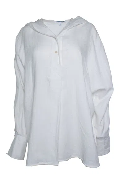 Elizabeth And James Elizabeth & James, White Cotton Hooded Shirt