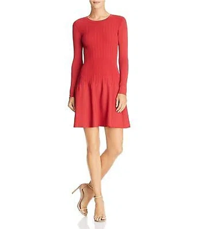 Pre-owned Elizabeth And James Womens Tao Ribbed Mini Dress In Red