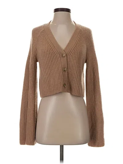 Pre-owned Elizabeth And James Wool Cardigan Sweater In Tan