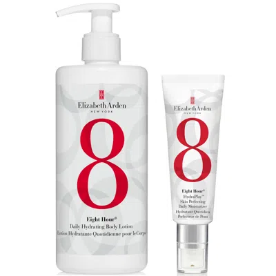 Elizabeth Arden Eight Hour Hydraplay Moisturizer 45ml And Hydrating Body Lotion 380ml In White