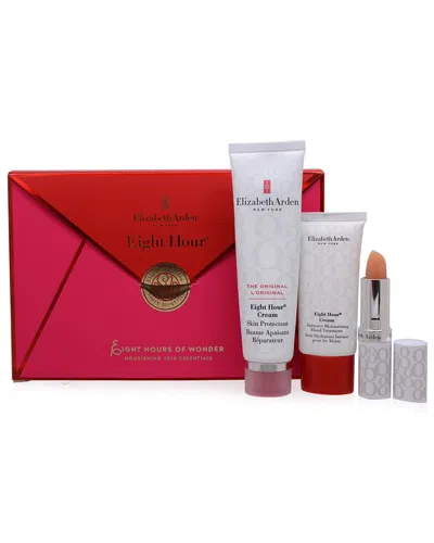 Elizabeth Arden Eight Hour Nourishing Skin Essentials 3-piece Gift Set In White
