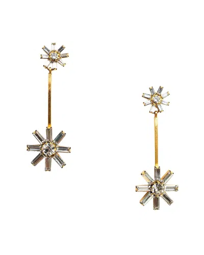 Elizabeth Cole 24k Plated Dangle Earrings In Gold
