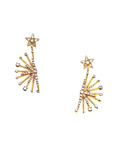 Elizabeth Cole 24k Plated Dangle Earrings In Gold